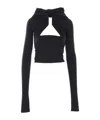 Rick Owens Long-sleeved Top In Black