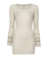 Rick Owens Long-sleeves Cotton Top In Neutral