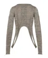 Rick Owens Metallic Finish Avant-garde Top With Dramatic Silhouette In Gray
