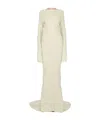 Rick Owens Long-sleeved Wool Dress In Nude