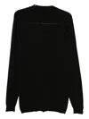 Rick Owens Long-sleeved Wool T-shirt In Black