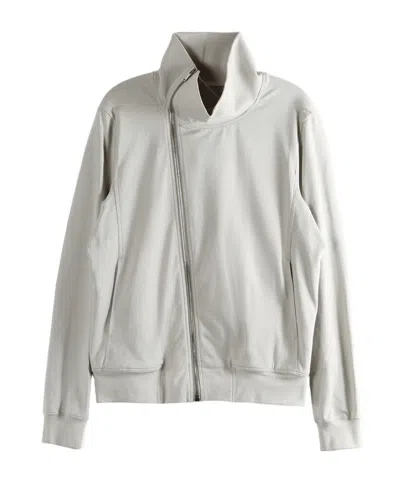 Rick Owens Long-sleeved Zip-up Jacket In Gray