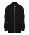 Rick Owens Oversized Flight Sweatshirt Ribbed Finish In Black