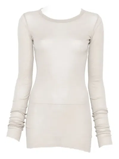 RICK OWENS LONG-SLEEVES COTTON TOP