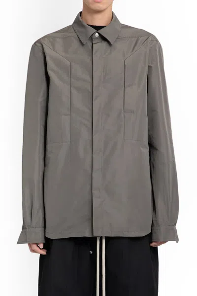 Rick Owens Fogpoket Dove Grey Shirt Jackets Grey In Gray