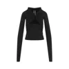Rick Owens Black Geometric Cut-out Top In Black