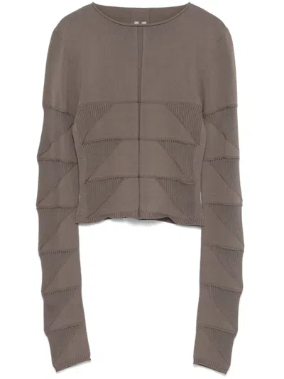 Rick Owens Long-sleeves Top In Grey