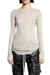 Rick Owens Long-sleeves Cotton Top In Neutral