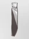 Rick Owens Long Strapless Silk Top Sequinned In Silver