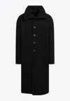 Rick Owens Dracucollar Coat In Black