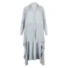 Rick Owens Long Wrapped Cadigan In Pale Blue