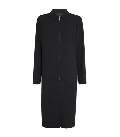 Rick Owens Longline Brad Coat In Black