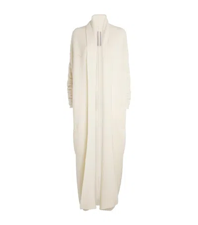 Rick Owens Longline Cardigan In White