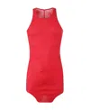 Rick Owens Longline Cotton Tank Top In Red
