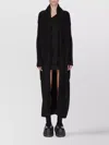 Rick Owens Longline Shawl Collar Cardigan Pockets In Black