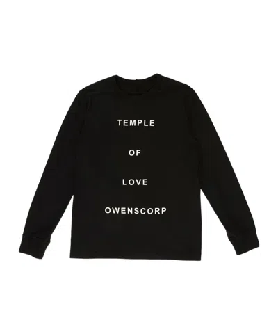 Rick Owens Long-sleeved T-shirt In Black