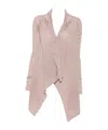 Rick Owens Medium Wrap Jacket Open Front Design In Nude