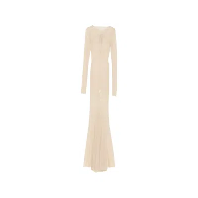 Rick Owens Long-sleeve Maxi Dress In Neutral