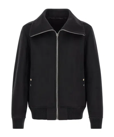 Rick Owens Long-sleeved Casual Jacket In Black