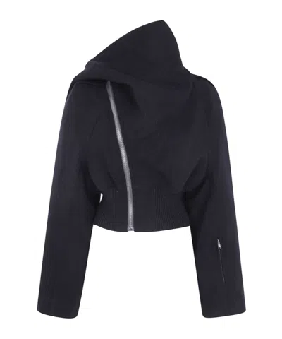 Rick Owens Long-sleeved Casual Jacket In Black