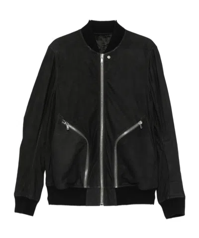 Rick Owens Zip-detail Bomber Jacket In Black