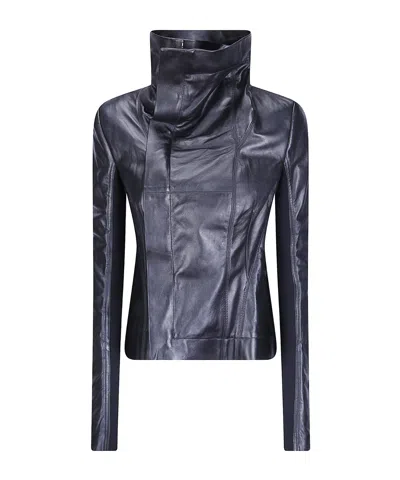 Rick Owens Long-sleeved Casual Jacket In Black