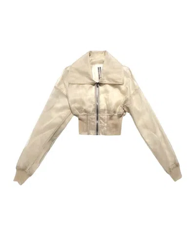 Rick Owens Long-sleeved Casual Jacket In Neutral