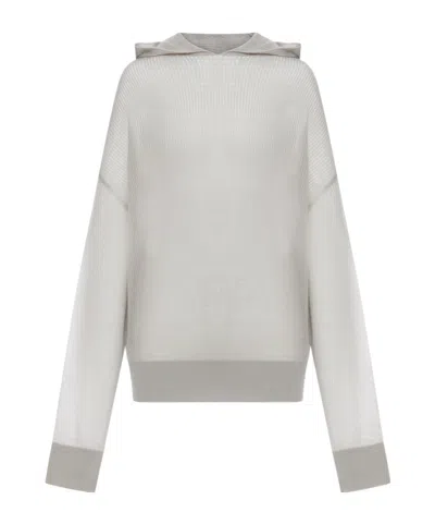 Rick Owens Long Sleeve Hooded Jumper In Multi