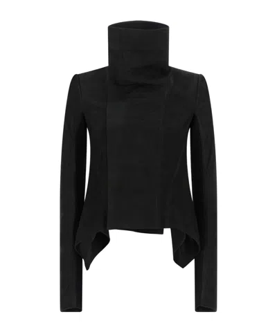 Rick Owens Long-sleeved Jacket In Black