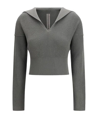 Rick Owens Long-sleeved Knitwear In Black