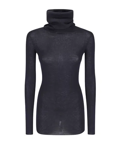 Rick Owens Long-sleeved Knitwear In Black
