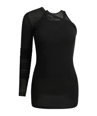 Rick Owens Long-sleeved Top In Black