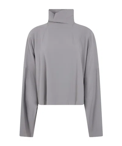 Rick Owens Long-sleeved Top In Gray