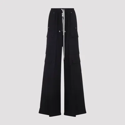 Rick Owens Loose Fit Cargo Pants For Women In Black
