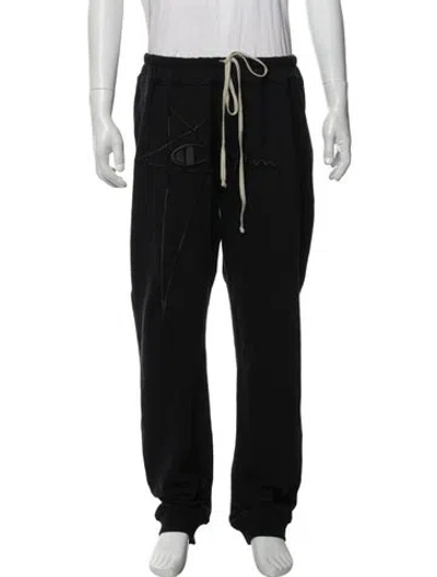 Pre-owned Rick Owens Lounge Bottoms In Black
