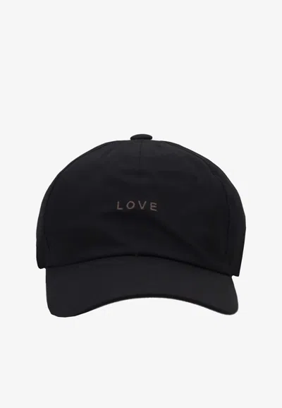 Rick Owens Love Baseball Cap In Black