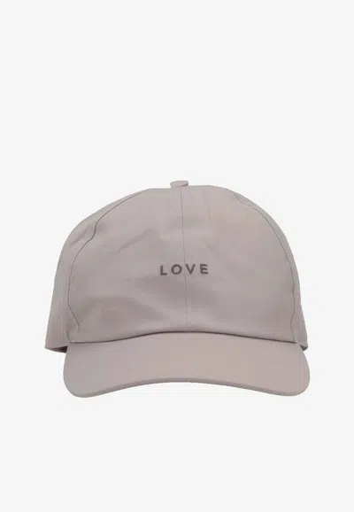 Rick Owens Love Baseball Cap In Gray