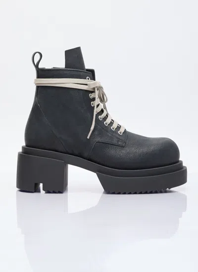 Rick Owens Low Army Bogun Boots In Black