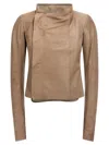 Rick Owens Low Neck Biker Casual Jackets And Parka Pink