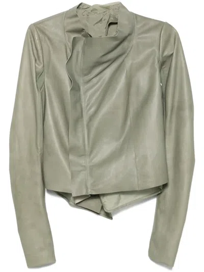 RICK OWENS LOW-NECK BIKER JACKET