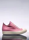 Rick Owens Low-top Leather Sneakers In Pink
