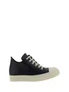 Rick Owens Elegant Low Top Lace Up Sneakers For Women