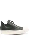 Rick Owens Low Sneaks In Grain Calf Leather In Black