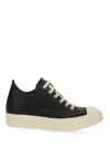 Rick Owens Leather Sneaker In Black