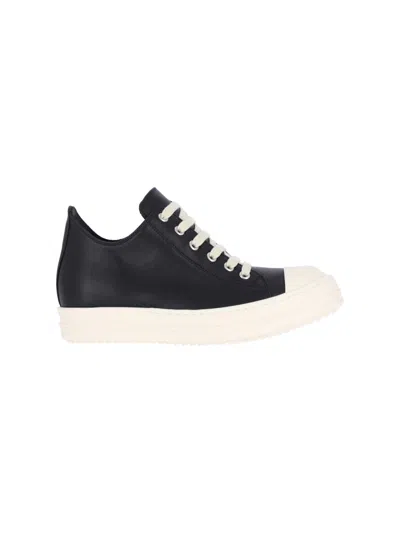 Rick Owens "low Sneaks" Sneakers In Black