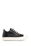Rick Owens Elegant Low Top Lace Up Sneakers For Women In Black
