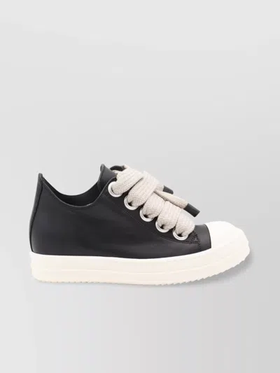 Rick Owens Low Top Sneakers Contrast Sole In Black