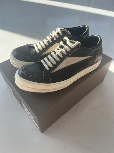 Pre-owned Rick Owens Low Top Vans Shoes In Black
