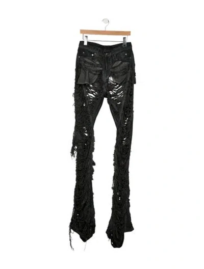 Pre-owned Rick Owens Low-rise Flared Jeans In Multicolor