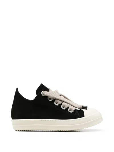 Rick Owens Low-top Lace-up Sneakers In Black